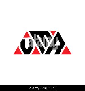 VMR triangle letter logo design with triangle shape. VMR triangle logo design monogram. VMR triangle vector logo template with red color. VMR triangul Stock Vector