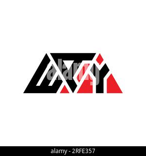 WAY triangle letter logo design with triangle shape. WAY triangle logo design monogram. WAY triangle vector logo template with red color. WAY triangul Stock Vector