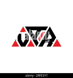 VAR triangle letter logo design with triangle shape. VAR triangle logo design monogram. VAR triangle vector logo template with red color. VAR triangul Stock Vector