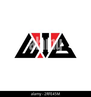 WIB triangle letter logo design with triangle shape. WIB triangle