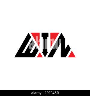 WIN triangle letter logo design with triangle shape. WIN triangle logo design monogram. WIN triangle vector logo template with red color. WIN triangul Stock Vector