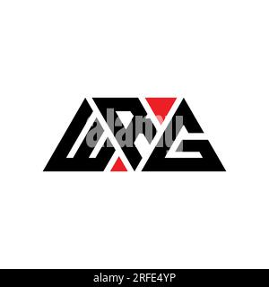 WRG triangle letter logo design with triangle shape. WRG triangle logo design monogram. WRG triangle vector logo template with red color. WRG triangul Stock Vector