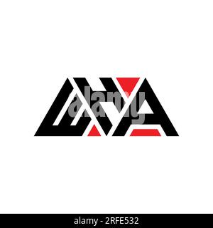 WHA triangle letter logo design with triangle shape. WHA triangle logo ...