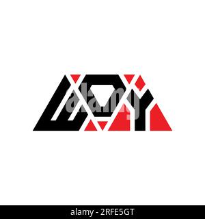 WOY triangle letter logo design with triangle shape. WOY triangle logo design monogram. WOY triangle vector logo template with red color. WOY triangul Stock Vector