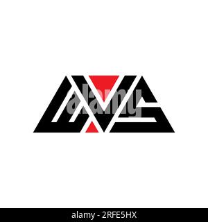 WVS triangle letter logo design with triangle shape. WVS triangle logo design monogram. WVS triangle vector logo template with red color. WVS triangul Stock Vector