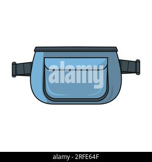 Waist bag. Different types of bags for money and cards, a modern bag Stock Vector