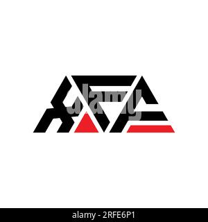 XFF triangle letter logo design with triangle shape. XFF triangle logo design monogram. XFF triangle vector logo template with red color. XFF triangul Stock Vector