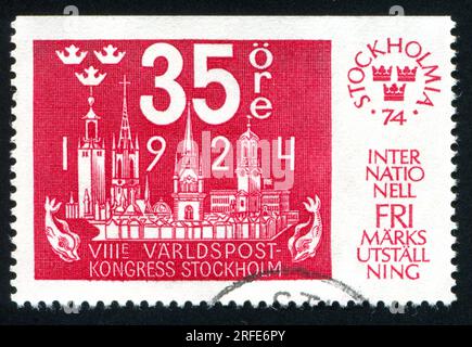 SWEDEN - CIRCA 1974: stamp printed by Sweden, shows Stockholm, circa 1974 Stock Photo