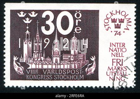 SWEDEN - CIRCA 1974: stamp printed by Sweden, shows Stockholm, circa 1974 Stock Photo