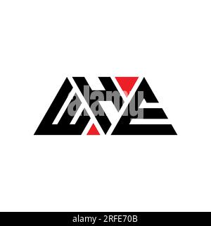 WHE triangle letter logo design with triangle shape. WHE triangle logo design monogram. WHE triangle vector logo template with red color. WHE triangul Stock Vector