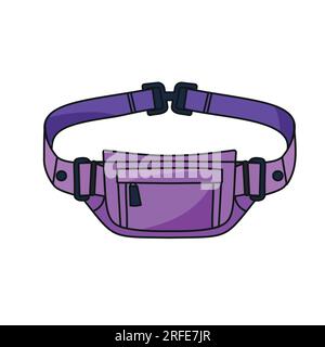Waist bag. Different types of bags for money and cards, a modern bag Stock Vector