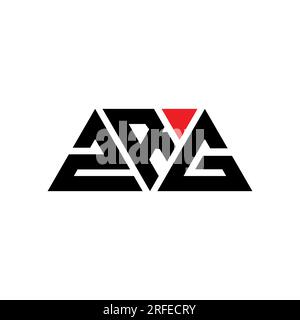 ZRG triangle letter logo design with triangle shape. ZRG triangle logo ...