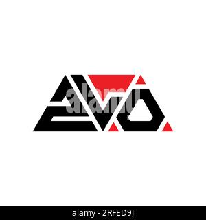 ZLO triangle letter logo design with triangle shape. ZLO triangle logo design monogram. ZLO triangle vector logo template with red color. ZLO triangul Stock Vector