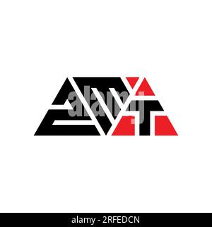 ZMT triangle letter logo design with triangle shape. ZMT triangle logo ...