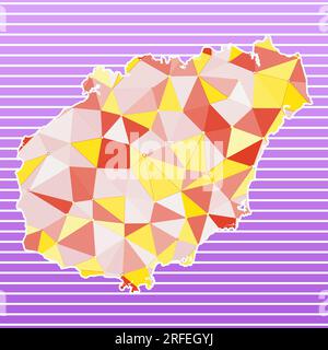 Hainan vector illustration. Hainan design on gradient stripes background. Technology, internet, network, telecommunication concept. Stock Vector