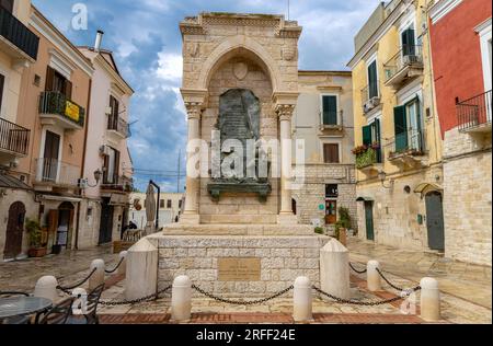 BARLETTA, ITALY, JULY 8, 2022 - View of the monument of the Challenge of Barletta, in the city of Barletta, Apulia, Italy Stock Photo