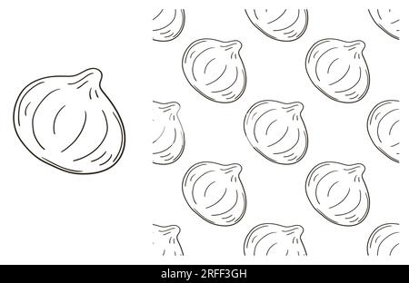 Coloring pattern for kitchen, restaurant or shop. Set in hand draw style. Figs. Can be used for fabric Stock Vector