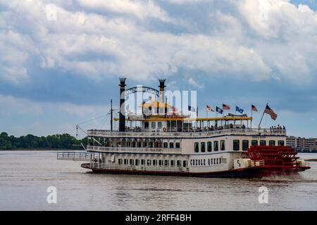 United States, Louisiana, New Orleans, the City of New Orleans steamboat Stock Photo