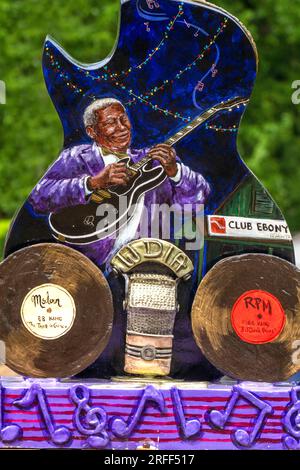 United States, Mississippi, Indianola, museum and tomb of bluesman BB King Stock Photo