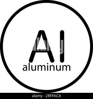aluminum icon vector template design Stock Vector