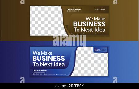 Digital marketing facebook cover social media post and banner template Stock Vector