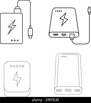powerbank icon vector template design Stock Vector
