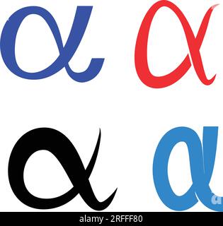 Alpha Icon Vector Logo Template Illustration Design Stock Vector