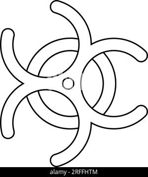Biohazard icon vector illustration logo template Stock Vector