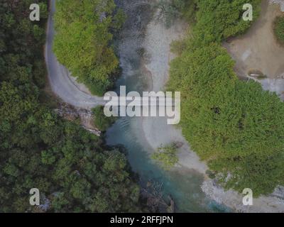 Voidomatis river in Northern Greece in the summer Stock Photo