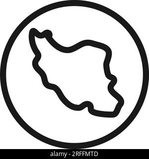 iran map icon vector illustration design Stock Vector