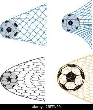 ball icon in net logo vector illustration design Stock Vector