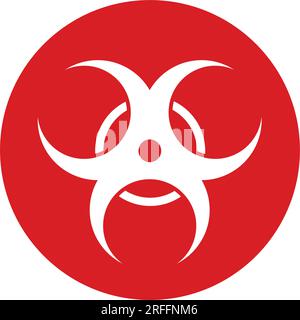 Biohazard icon vector illustration logo template Stock Vector