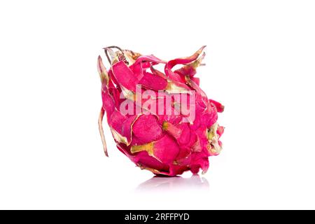 Ripe red dragon fruit on an isolated white background Stock Photo