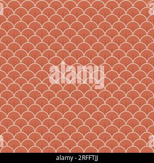 Fish Scales Abstract Texture Pattern. Simple Chinese Ornament Digital Background Stock Vector