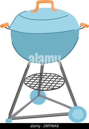 Bbq grill with grate, fire and fried steak Stock Vector Image & Art - Alamy