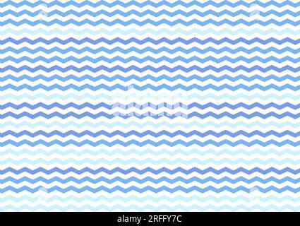 Zigzag Chevron Pattern Background. Retro Vintage Blue Wave Pattern Design Stock Vector