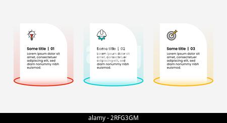 Infographic template with icons and 3 options or steps. Can be used for workflow layout, diagram, banner, webdesign. Vector illustration Stock Vector