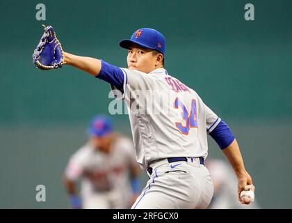 New York Mets' Kodai Senga (34), of Japan, during the first inning of a  baseball game Wednesday, June 28, 2023, in New York. (AP Photo/Frank  Franklin II Stock Photo - Alamy