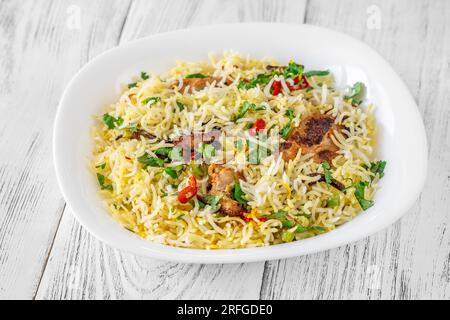 Bowl of biryani - popular South Asian rice dish Stock Photo