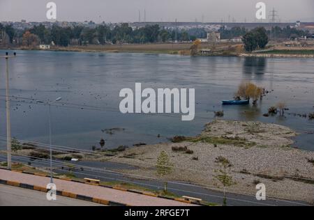 The Firat River is the longest river in Turkey and South Asia. Stock Photo