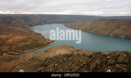 The Firat River is the longest river in Turkey and South Asia. Stock Photo