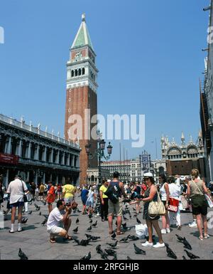 Italy. Venice. Saint Mark's Square. The Campanile. Stock Photo