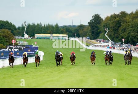 Runners and riders in the World Pool Handicap during day three of the Qatar Goodwood Festival at Goodwood Racecourse. Picture date: Thursday August 3, 2023. Stock Photo