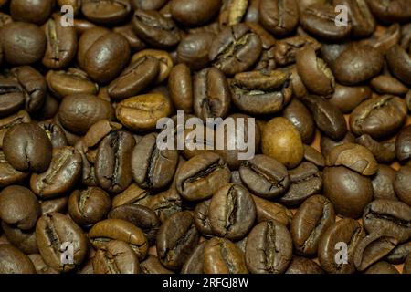 group roasted coffee beans Stock Photo
