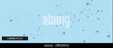 Global network connections with points lines. Vector connections Stock Vector