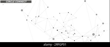 Global network connections with points lines. Vector connections Stock Vector