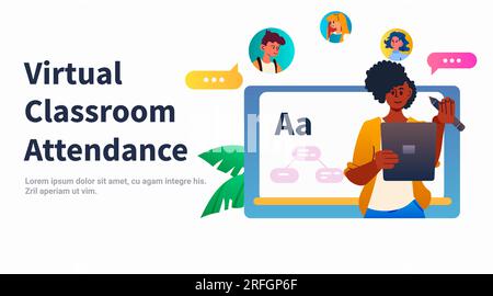 student in virtual classroom using smart interactive board virtual ...