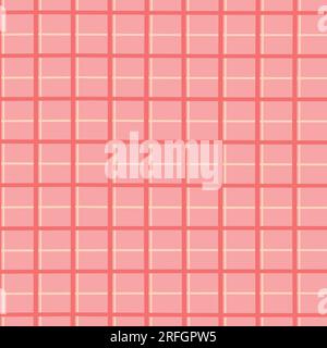 Pink and yellow squared checkered background. Cell pattern template. Vector illustration Stock Vector
