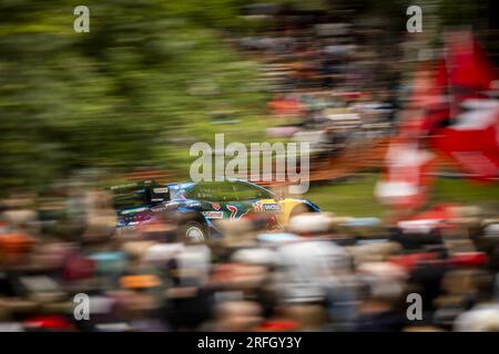 08 Ott TANAK (EST), Martin JARVEOJA (EST), M-SPORT FORD WORLD RALLY TEAM, FORD Puma Rally1 Hybrid, WRC ,action during the Rally Finland 2023, 9th round of the 2023 WRC World Rally Car Championship, from August 3 to 6, 2023 in Jyvaskyla, Finland Stock Photo