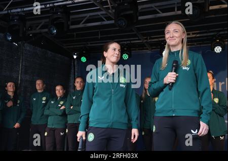 Republic Of Ireland’s Louise Quinn (right) And Niamh Fahy During A ...